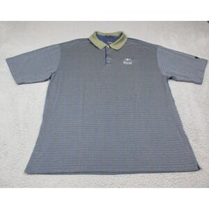 Nike Tiger Woods Polo Shirt Mens XL Blue Geometric Dri-FIT Sherwood Country Club